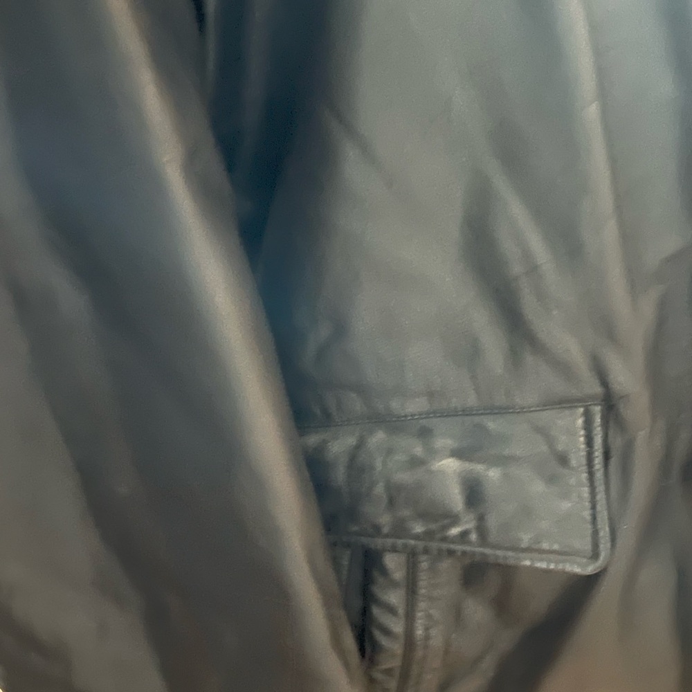 Ralph Lauren Black Leather Zip-Front Jacket - Picture 3 of 13
